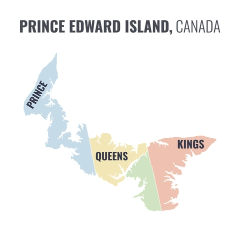 Census division map of Prince Edward Island